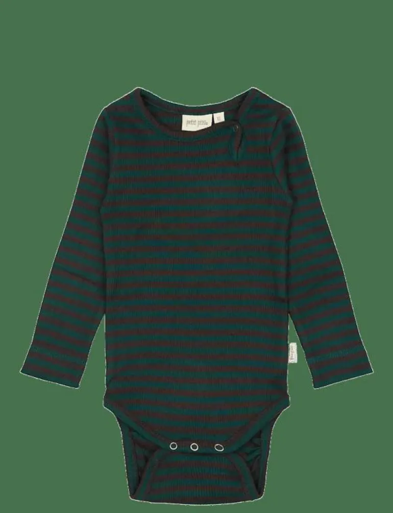 Body L/S Modal Striped - Långärmad body