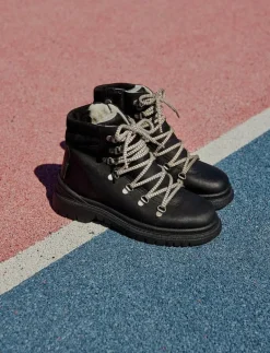 Boots - flat - with lace and zip - Vinterstövlar