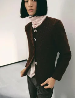 Bouclé jacket with jewel buttons - Enkelknäppta kavajer