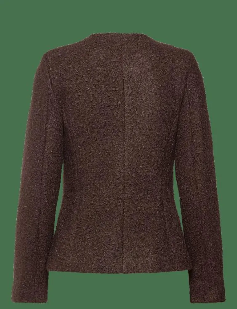 Bouclé jacket with jewel buttons - Enkelknäppta kavajer