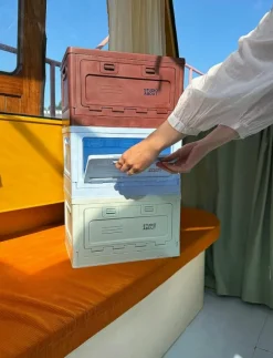BOX, MEDIUM, BORDEAUX - Förvaringskorgar