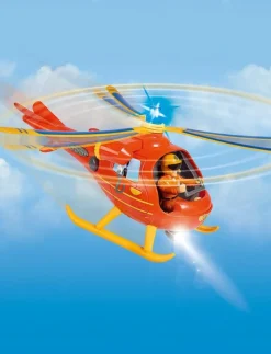 Brandman Sam Helikopter Wallaby med Figur - Flygplan