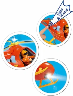 Brandman Sam Helikopter Wallaby med Figur - Flygplan
