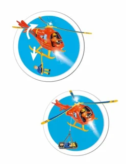 Brandman Sam Helikopter Wallaby med Figur - Flygplan