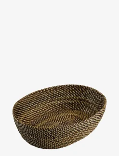 Brödkorg oval 24,5 x 18 cm Ljus/Mörk brun Nito flät - Brödkorgar & brödlådor