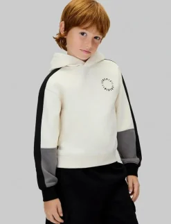 BRUSHED FLEECE CLR BLOCK HOODIE - Huvtröjor