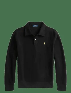 Brushed Fleece Polo-Collar Pullover - Långärmade pikéer