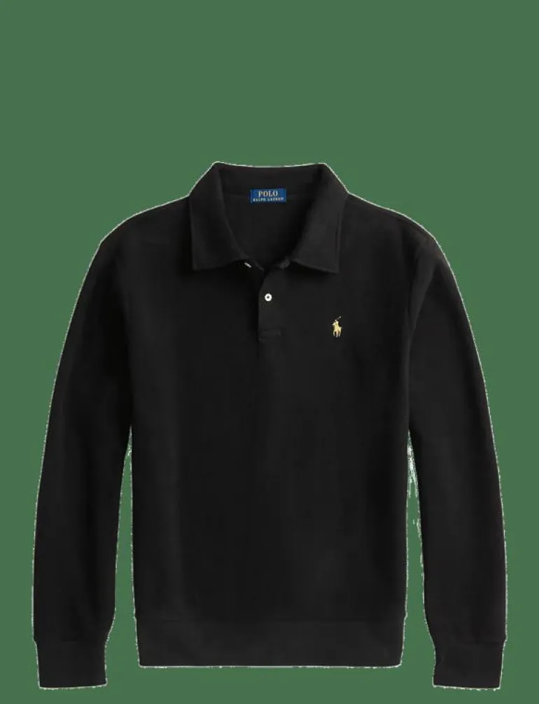 Brushed Fleece Polo-Collar Pullover - Långärmade pikéer