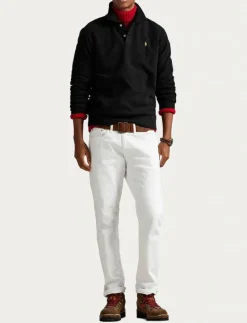 Brushed Fleece Polo-Collar Pullover - Långärmade pikéer
