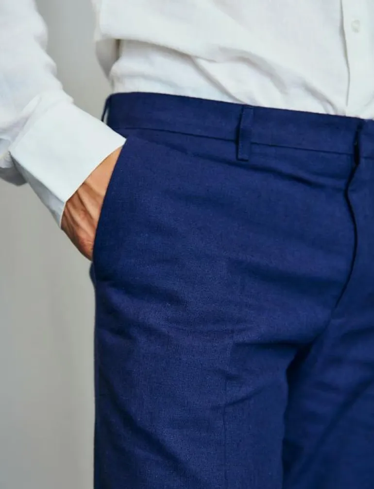 BS Pollino Classic Fit Suit Pants - Linnebyxor
