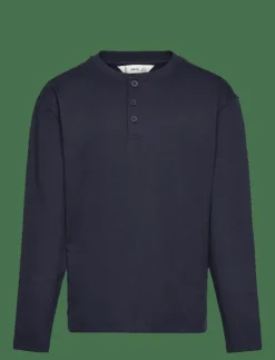 Buttoned cotton T-shirt - Långärmade t-shirts