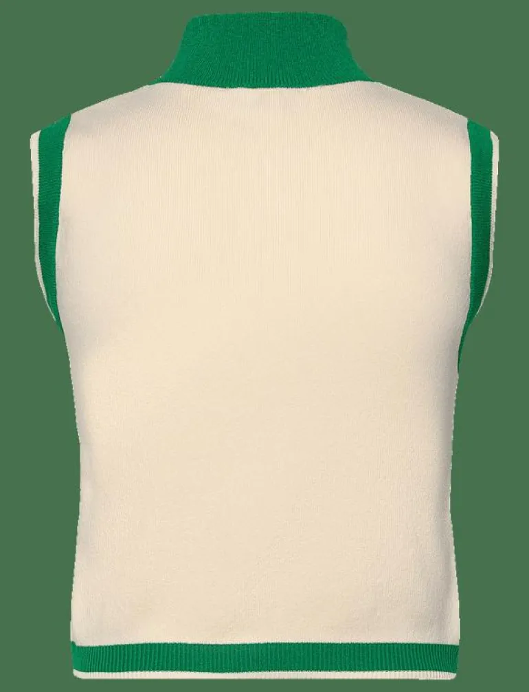 Buttoned round-neck cardigan - Stickade västar