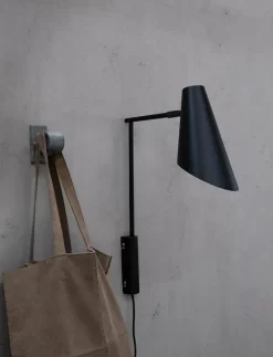 Cale Wall lamp w/rod matt Black - Vägglampor