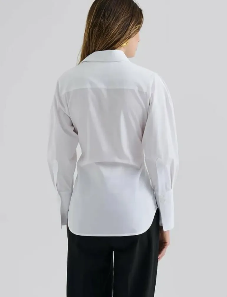 Calisa Fitted Poplin shirt - Långärmade