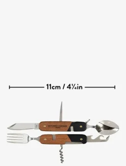 Camping Cutlery Tool Wood 2pcs set - Bestickset
