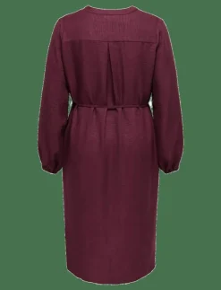 CARBAY LS V-NECK BLK DRESS WVN BF - Midiklänningar