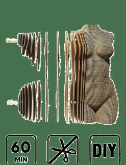 Cartonic 3D Pussel KVINNLIG TORSO - Träfigurer