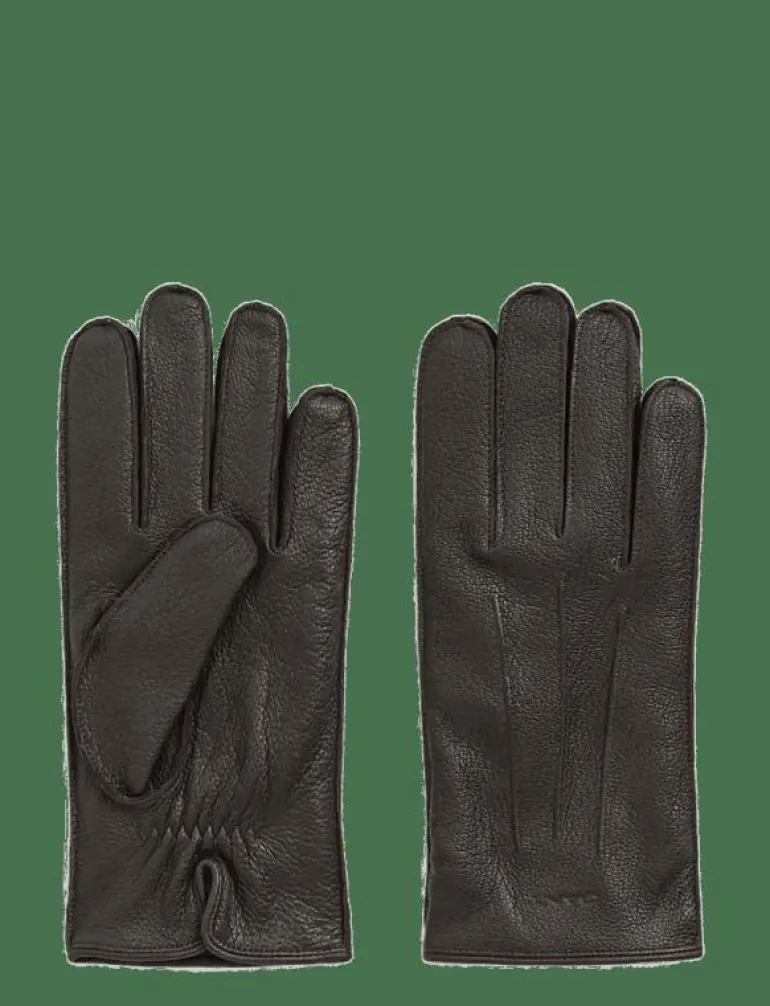 CASHMERE LINED LEATHER GLOVES - Fingervantar