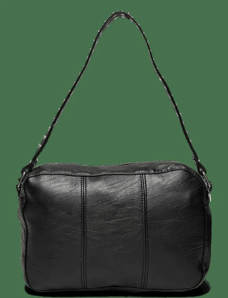Celina Bag Black Leather Look - Axelremsväskor