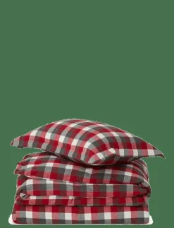 Checked Cotton Flannel Bed Set - Påslakanset