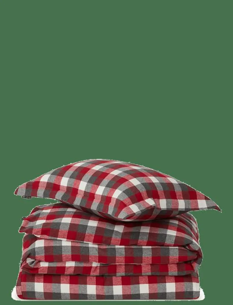 Checked Cotton Flannel Bed Set - Påslakanset