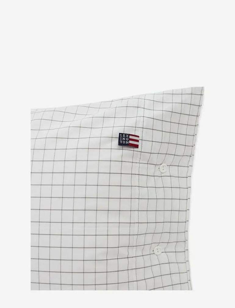 Checked Cotton Poplin Pillowcase - Örngott