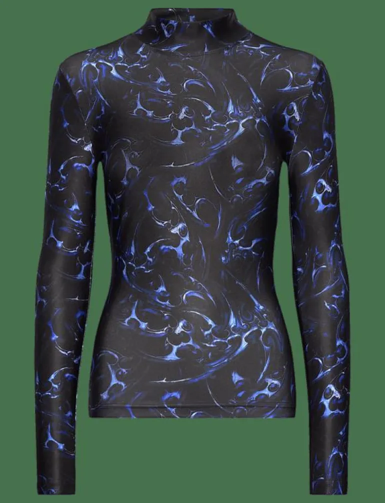 Chrome Tribal Stretch Turtleneck Long Sleeve - Långärmade toppar