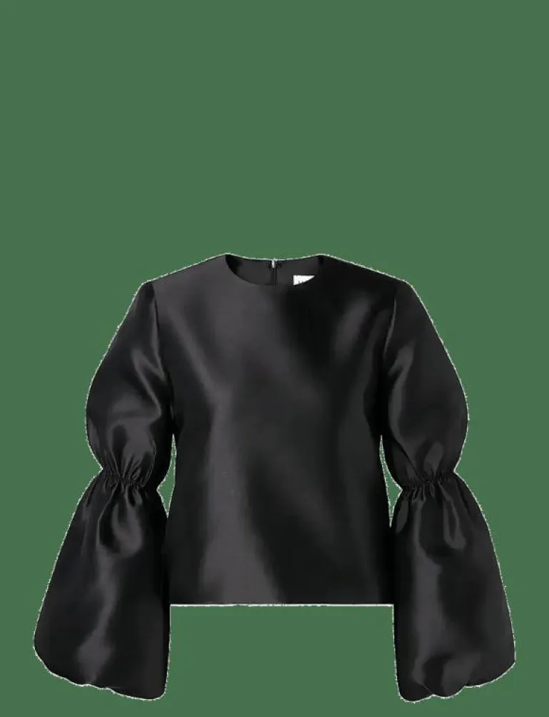 Cia Double Pouf Sleeve blouse - Långärmade blusar