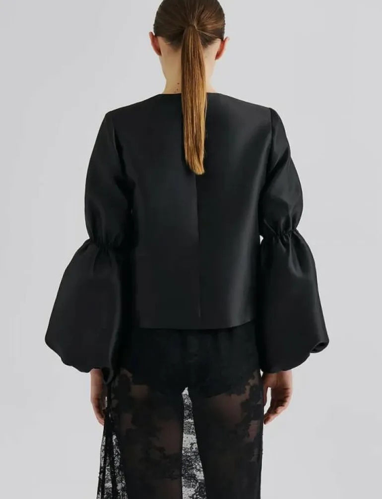 Cia Double Pouf Sleeve blouse - Långärmade blusar