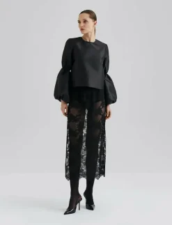 Cia Double Pouf Sleeve blouse - Långärmade blusar
