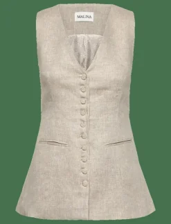 Cielo Linen Vest - Kavajer