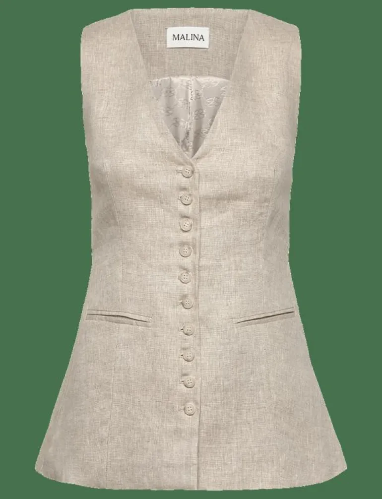 Cielo Linen Vest - Kavajer