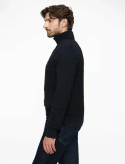 CLASSIC COTTON CABLE ROLL NECK - Polokrage