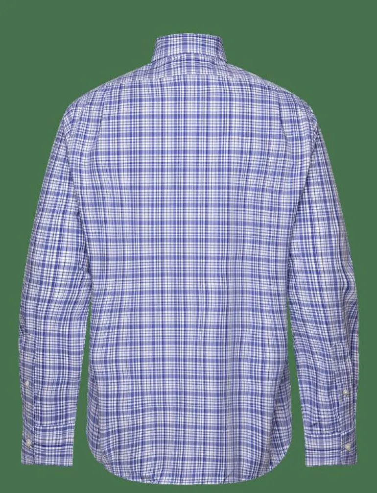 Classic Fit Plaid Stretch Poplin Shirt - Rutiga skjortor