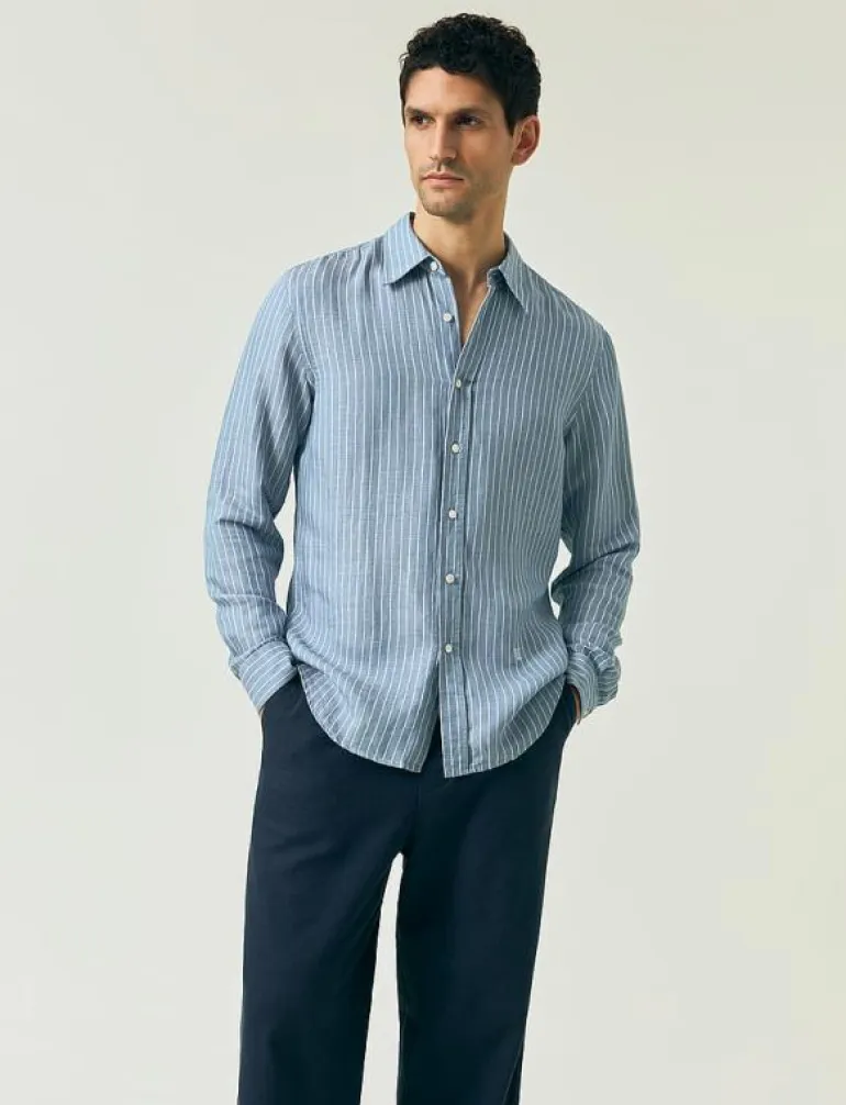 Classic Hemp Striped Shirt - Randiga skjortor