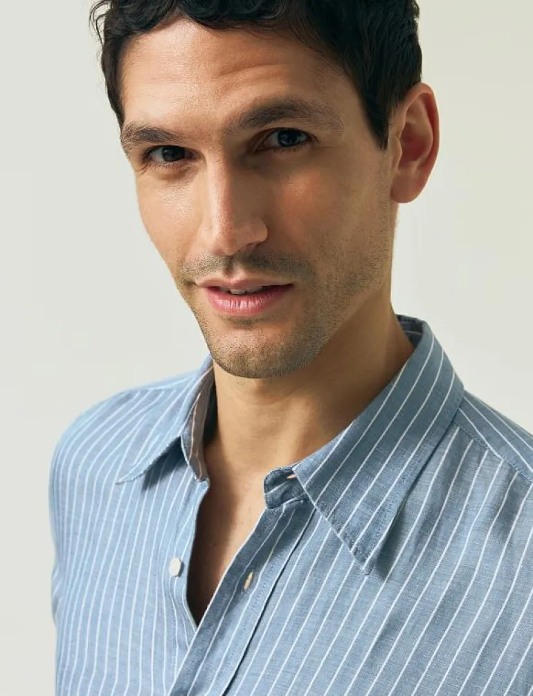 Classic Hemp Striped Shirt - Randiga skjortor