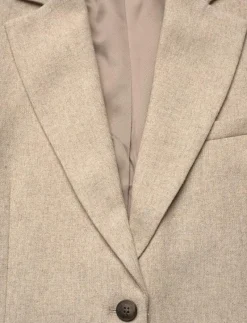 Classic Straight Fit Wool Blend Blazer - Enkelknäppta kavajer