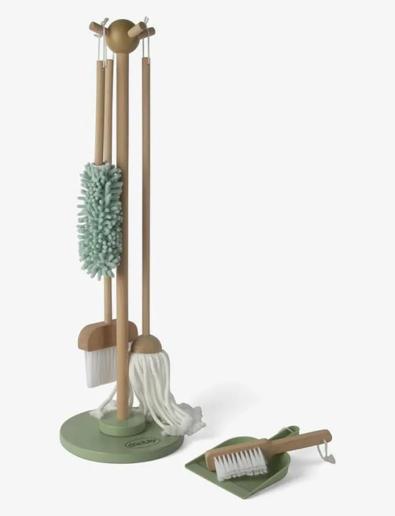 CLEANING SET WOOD IN GIFT BOX 6 PARTS - Leksaksverktyg