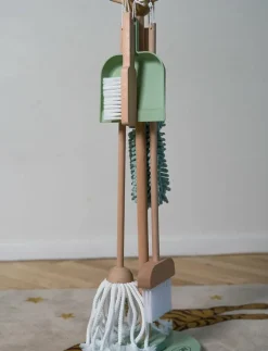 CLEANING SET WOOD IN GIFT BOX 6 PARTS - Leksaksverktyg
