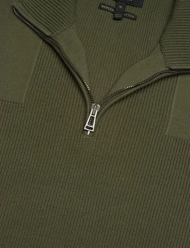 COMMANDER QUARTER ZIP JUMPER - Stickat