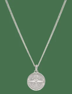 Compas - Necklace with medallion Steel - Halsband