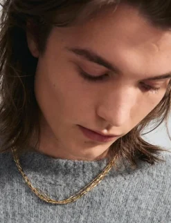 CONNECT necklace gold-plated - Kedjehalsband