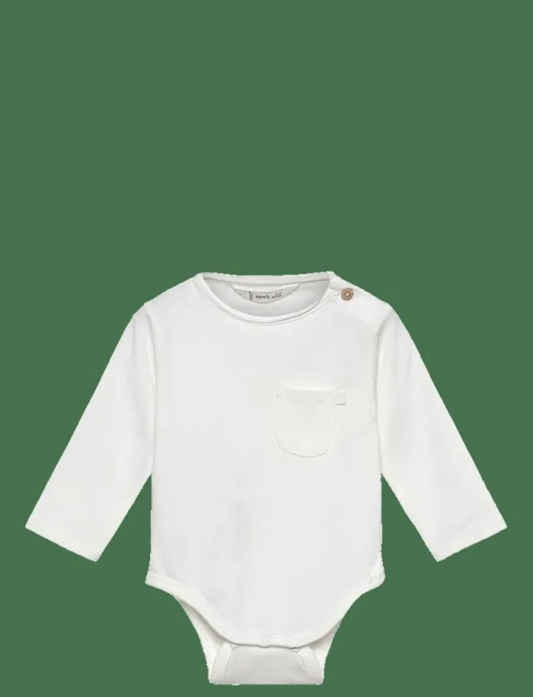Cotton body pocket - Långärmad body