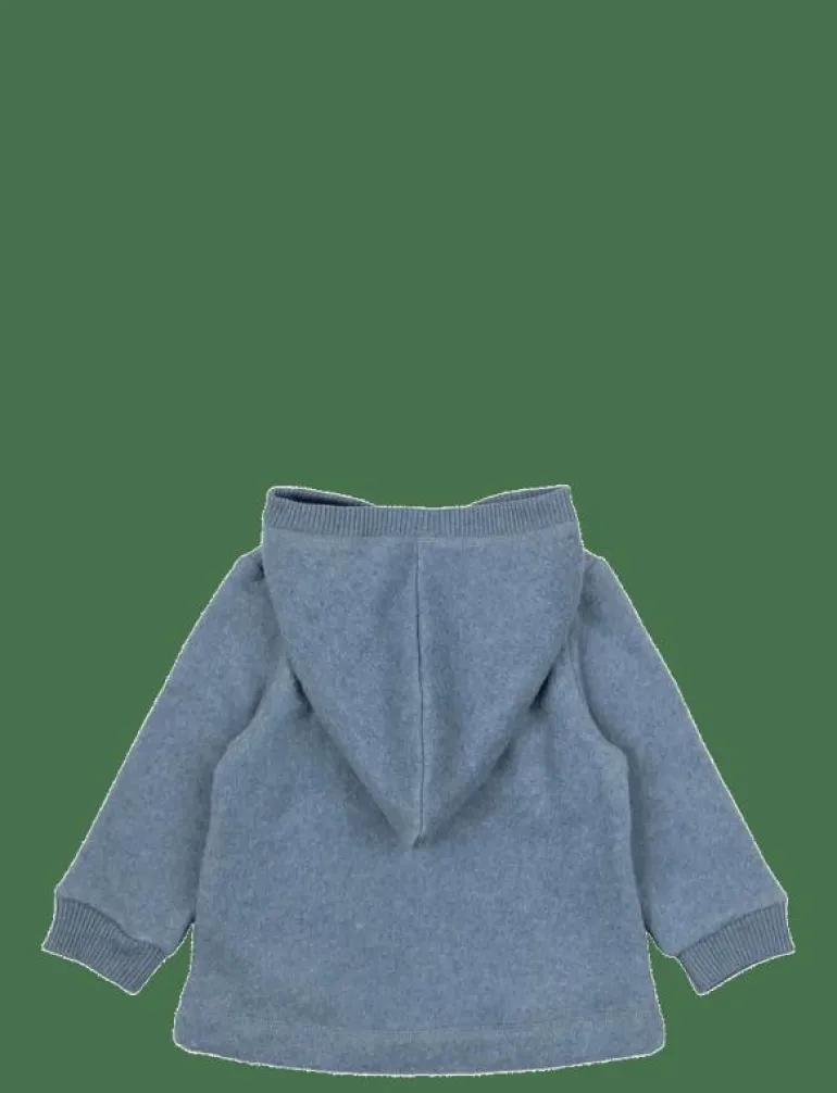 Cotton Fleece Cardigan w Hood - Jackor