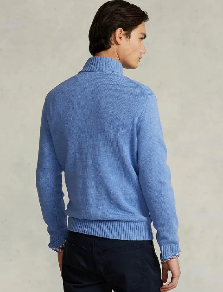 Cotton Quarter-Zip Sweater - Polokrage