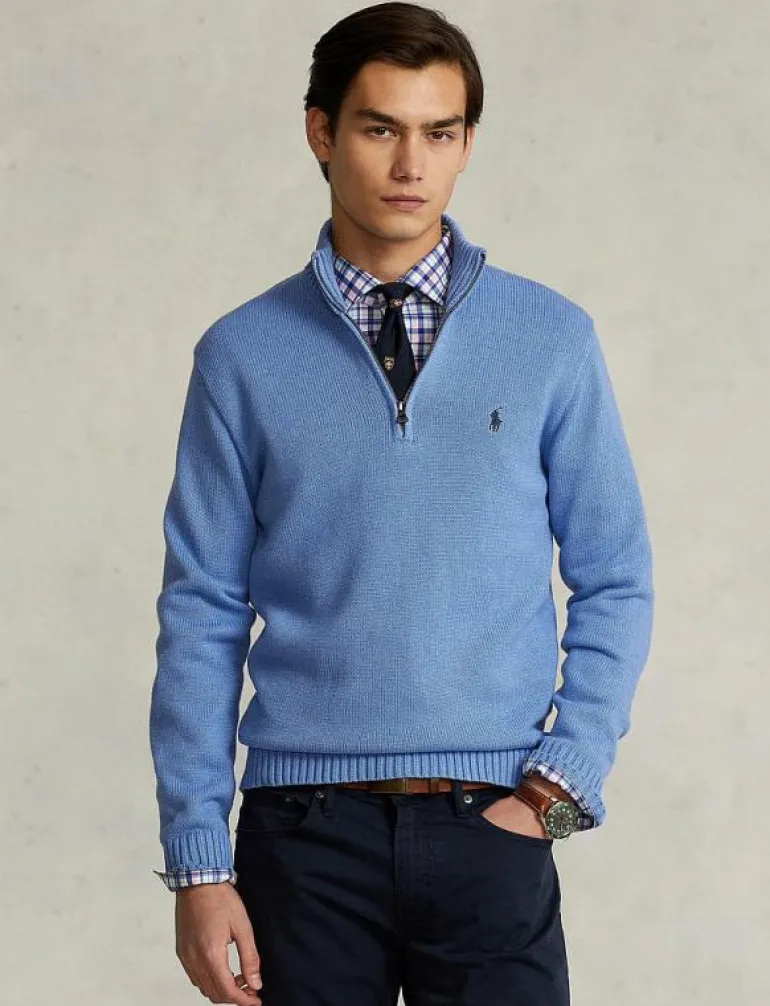 Cotton Quarter-Zip Sweater - Polokrage