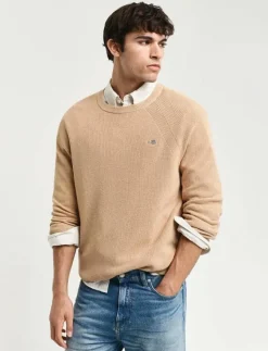 COTTON WOOL RIB C-NECK - Rundhalsad