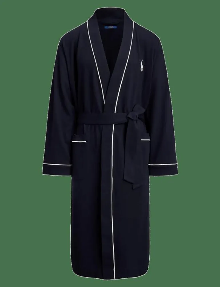 Cotton-Blend Jersey Robe - Morgonrock