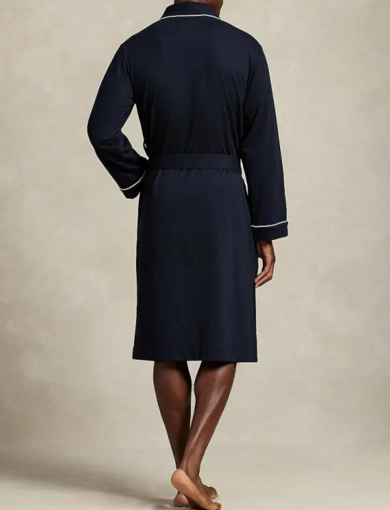Cotton-Blend Jersey Robe - Morgonrock