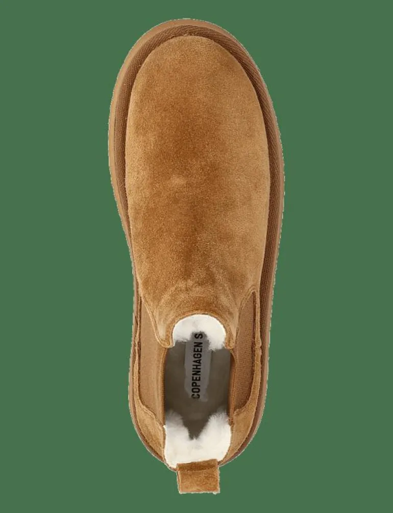 CPH258 suede cognac - Varmfodrade skor